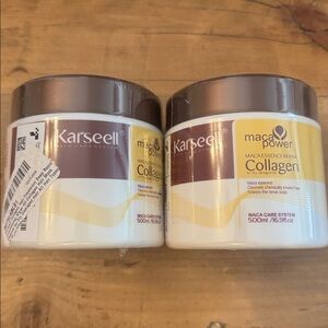 2 Karseell Collagen Hair Treatment Deep Repair Conditioning Argan Oil 16.9oz ea